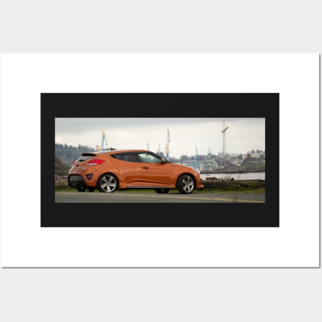 Hyundai Veloster at Esquimalt Lagoon Wall Art by graphius